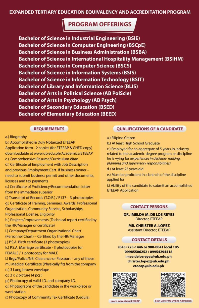 University Of Batangas ETEEAP university-of-batangas-eteeap